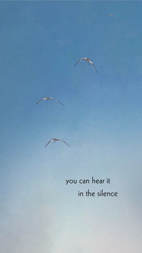 Vertical phone wallpaper, light blue sky with three seagulls flying, in the lower right corner it reads “you can hear it in the silence” 1989 You Are In Love, Lyric Wallpaper Aesthetic Taylor Swift, Taylor Swift Homescreen Wallpaper 1989, Taylor Swift Wallpapers 1989, Iphone 13 Wallpaper Ideas, Taylor Swift Wallpaper You Are In Love, You Can Hear It In The Silence, 1989 Iphone Wallpaper, You Can Hear It In The Silence Taylor Swift