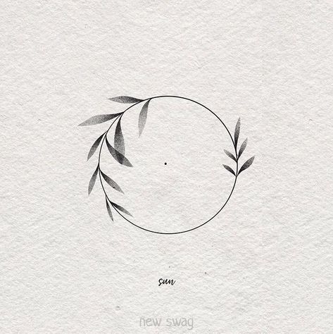 Sun Flash Tattoo, Circle Tattoo Design, Olive Tattoo, Venus Tattoo, Circular Tattoo, Olive Branch Tattoo, Wreath Tattoo, Ankle Bracelet Tattoo, Circle Tattoo