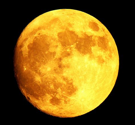 Yellow Moon, Dark Night, Night Sky, Moon, Yellow