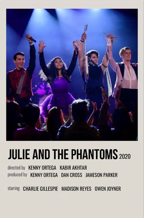 minimal polaroid series poster for julie and the phantoms Jatp Poster, Julia And The Phantoms, Julie And The Phantoms Aesthetic, Julie And The Phantoms Poster, Tv Show Posters, Minimalistic Posters, Movie Character Posters, Owen Joyner, Alex Mercer