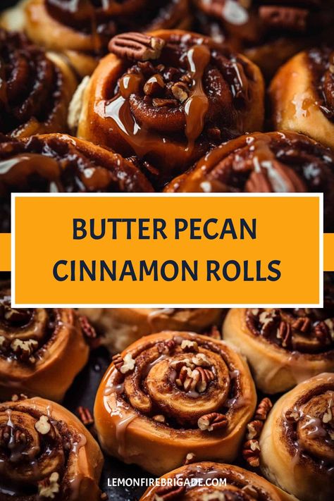 Treat yourself to the ultimate indulgence. Buttery pecan cinnamon rolls – a sweet and nutty delight. Butter Pecan Cinnamon Rolls, Pecan Cinnamon, Pecan Cinnamon Rolls, Cinnamon Rolls From Scratch, Cinnamon Roll Icing, Sweet Roll Recipe, Pecan Rolls, Cinnamon Pecans, Making Butter