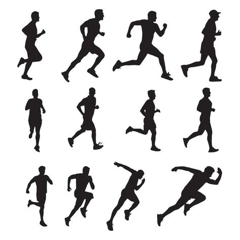 Running man silhouette collection set Running Man Silhouette, Bx Design, Sport Silhouette, Running Illustration, Running Vector, Person Silhouette, Man Silhouette, Running Silhouette, Drawing Sketching