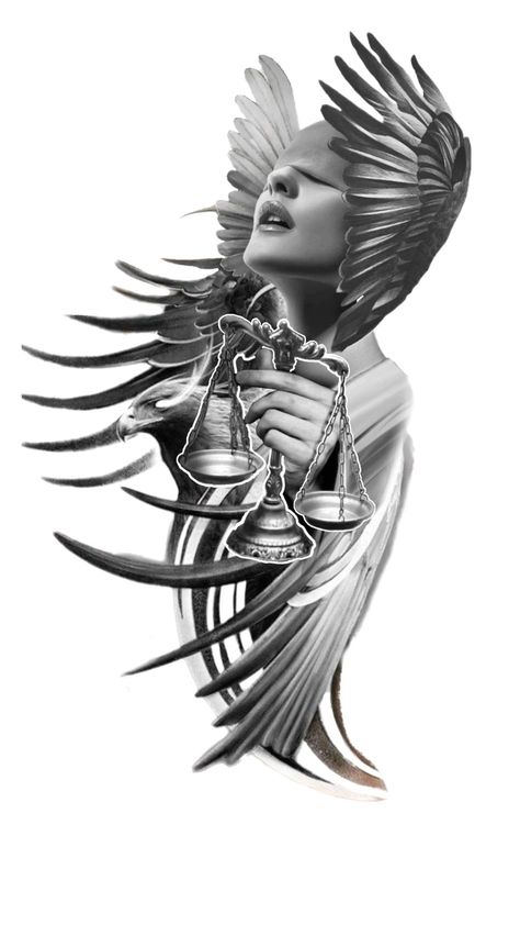 Female Protector Tattoo, Darkside Wallpaper, Lady Justice Tattoo, Black Gray Tattoo, Abstract Girl Face, Lady Justice Statue, Birdcage Tattoo, Justice Tattoo, Justice Statue