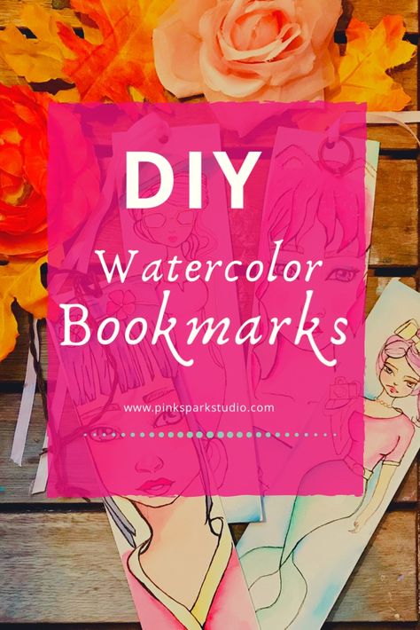 Watercolor Bookmarks Tutorials, Watercolor Bookmarks Diy, Easy Watercolor Bookmarks, Watercolor Bookmark Ideas, Diy Watercolor Bookmarks, Bookmark Painting Ideas, Watercolor Bookmarks Ideas, Xmas Watercolor, Bookmarks Watercolor