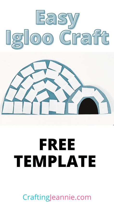 Make this easy Igloo craft for preschool. It's the perfect winter craft for kids. Use the FREE Igloo Template to make enough for classroom in minutes. It's perfect for Preschool, Kindergarten and Daycare! Ice Crafts For Toddlers, Artic Animals Crafts For Toddlers, Igloo Template, Hibernation Preschool Crafts, Polar Bears Preschool, Hibernation Preschool Activities, January Projects, Polar Animals Preschool, Winter Animals Preschool