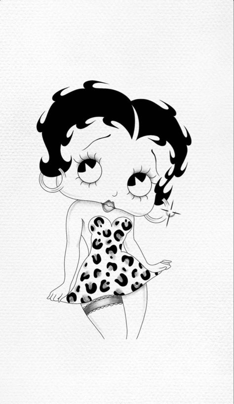 Betty Boop Sketch, Betty Boop Drawing, Betty Boop Tattoo, Betty Boop Tattoos, Flash Ideas, Ink Therapy, Betty Boop Classic, Cholo Art, Anchor Tattoos