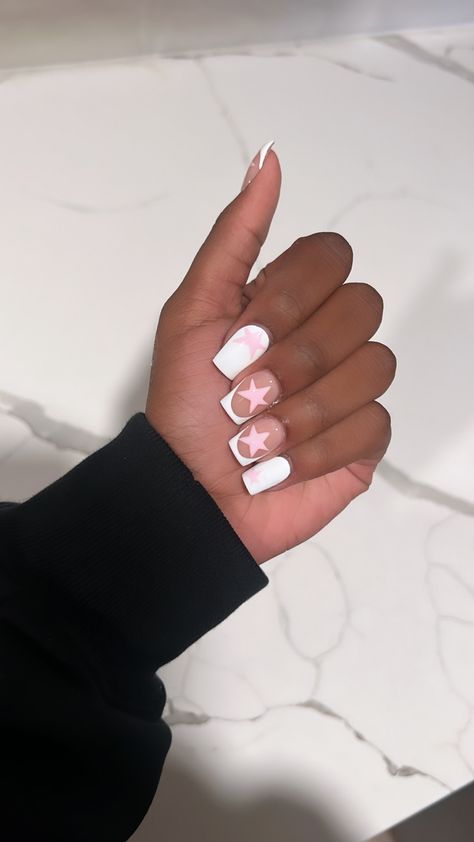 Opposite Nails, Short Square Acrylic Nails, Square Acrylic Nails, Stylish Nails, Nail Inspo, Nails Inspiration, Pretty Nails, Cute Nails, Hair And Nails