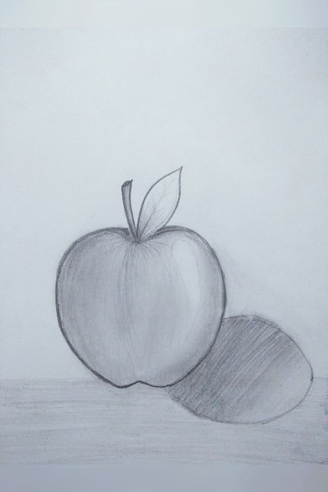 Apple Sketch, Apple Drawing, Drawing Apple, Easiest Apples, Drawing Easy, Drawing Sketches, Easy Drawings, Art Sketches, Drawings