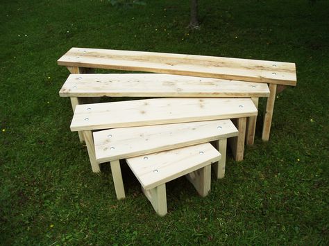 Perfect for company! Nesting Benches, Benches Diy, Street Festival, Kids Ministry, Diy Bench, Diy Set, Children's Ministry, Backyards, Stage Design