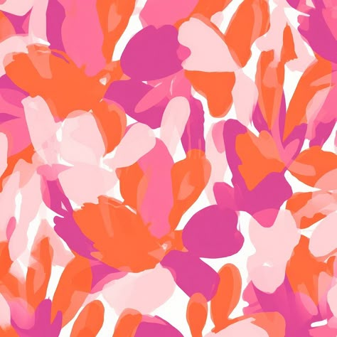 Abstract Floral Print Pattern, Aop Prints, Colorful Fabric Patterns, Abstract Print Pattern, Pink Floral Background, Pink And Orange Flowers, Flower Print Pattern, Flat Pattern, Fabric Print Design