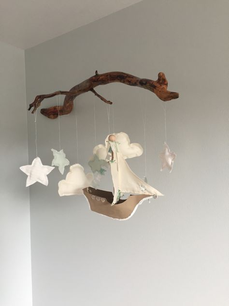 Pirate Ship Nursery, Flying Pirate Ship, Ship Nursery, Pirate Nursery, Fairy Nursery, Pirate Fairy, Diy Baby Mobile, Baby Mobiles, Sew Projects