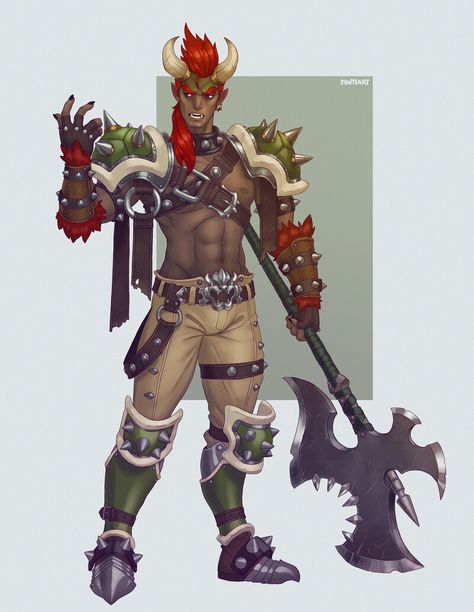 ArtStation - King Bowser the usurper, Diego Fonteriz Bowser Cosplay, King Bowser, Bowser Costume, Battle Damage, Warrior Women, Equal Opportunity, Fantasy Series, Art Studies, Playing Dress Up