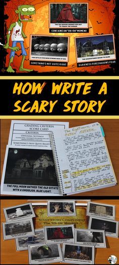 BLOG POST - Scary Story Writing 101: Incorporate 3 scary story elements into narratives to craft classic horror tales. Writing Horror, Writing Club, Halloween Lesson, Scary Story, 5th Grade Writing, Halloween Writing, Middle School Writing, Spooky Stories, Writing Classes