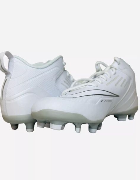 Nike Alpha Huarache 8 Varsity LAX Lacrosse Football Cleats CZ6558-100 Size 11.5 New without box Designed for top-notch performance, these cleats feature lace-up closure and a mid-top shoe shaft style for optimal support. With a standard shoe width, synthetic upper material, and plastic cleat type, these cleats are perfect for lacrosse and football players alike. The white color and sports theme make them a stylish choice as well. TK-072 Mid Top Shoes, Football Cleats, Mid Top, Sports Theme, Lacrosse, Football Players, White Color, Athletic Shoes, Men's Shoes