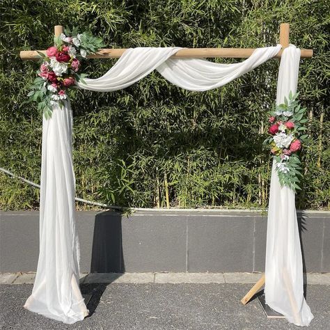 Wedding Arch Flowers 2pcs Set Red Peony Floral Swags - Etsy Australia Wedding Pergola, Floral Swags, Arbor Wedding, Wedding Ceremony Ideas, Feuille Eucalyptus, Blue Peonies, Artificial Eucalyptus, Wedding Arch Flowers, Arch Flowers