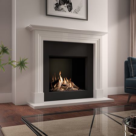 Modern Electric Fires, Wall Gas Fires, Wood Burning Stoves Living Room, Inset Fireplace, Fireplace Suites, Brick Chimney, Stone Interior, Chimney Breast, Living Room Decor Fireplace