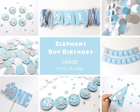 Elephant 1st Birthday, One Highchair Banner, Sunshine Birthday Parties, Circle Garland, Birthday Photo Banner, Elephant Party, 1st Birthday Party Decorations, 1st Birthday Banners, Elephant Birthday