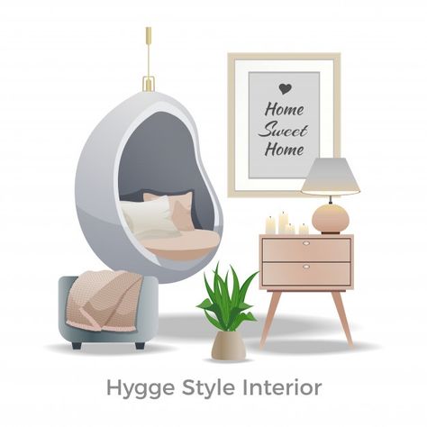 Cartoon Interior Design, Interior Design Vector, Interior Design Illustration, Illustration Design Graphique, House Light, Hygge Style, Modern Living Room Interior, Interior Design Sketches, Interior Design Elements