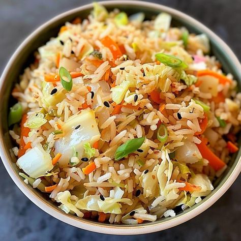 Recipes Innovator | Cabbage Fried Rice Recipe | Facebook Fried Rice With Cabbage, Cabbage Fried Rice, Cabbage Fried, Green Cabbage, Fried Rice Recipe, Recipe Ingredients, Rice Recipe, Rice Recipes, Fried Rice