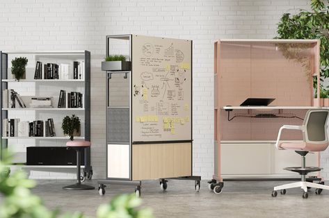 Multifunctional Furniture Design, Office Dividers, Space Dividers, Mobile Office, Media Wall, Design Del Prodotto, Multifunctional Furniture, Yanko Design, Table Bar