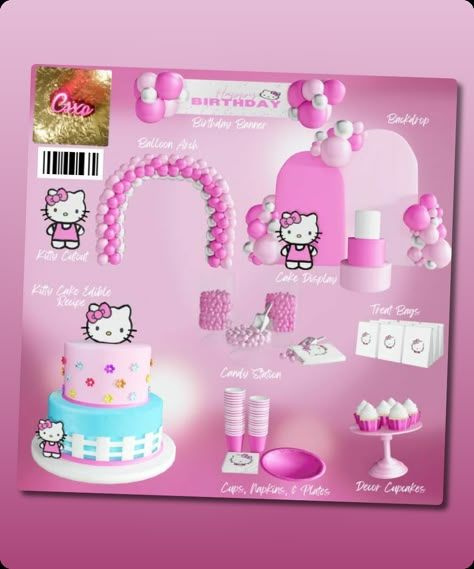 Object Info Backdrop Cake Display Cake Stand (not pictured) Candy Station Birthday Banner Kitty Cutout Decor Cupcakes Decor Cake Cups, Plates, & Napkins Balloon Arch Treat Bags All items can be found by searching “CSXO” or “Hello Kitty Party Pack” Author: CeceSims Xo Learn more at: patreon.com #bag #sims4cc #sims #furniture #sims4 #party Sims 4 Cc Hello Kitty Bedroom, Sims 4 Birthday Cake Cc, Ts4 Food Cc, Sims Party Cc, Sims 4 Party Decor Cc, Sims 4 Cake Cc, Sims 4 Shopping Cc, Birthday Cc Sims 4, Sims 4 Cc Birthday