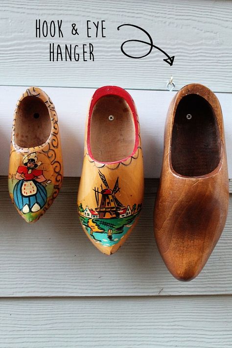 DIY Dutch Shoe Planter {Contributors Column} | Brooklyn Limestone Cardboard Buildings, Dutch Shoes, Shoe Planter, Dutch Wooden Shoes, Dutch Clogs, Rustic Decorations, Dutch Decor, Wooden Shoe, Wood Shoes