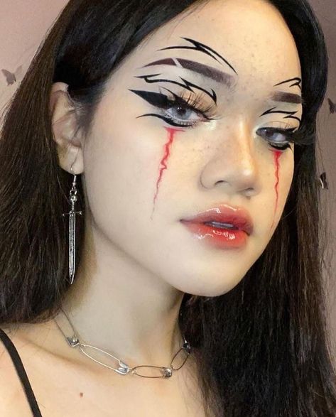 Makeup Drawing, Graphic Makeup, Swag Makeup, Emo Makeup, Dope Makeup, Edgy Makeup, Fancy Makeup, Creative Eye Makeup, Crazy Makeup