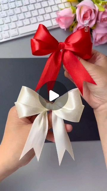 #osmcrafts on Instagram: "How to tie a ribbon 🎀  . . . © - DM for credit or removal  . .  #foryou #explore #explorepage #wrapping  #diy #diycrafts #ribbon #gift #giftwrapping #craft #papercrafts  #reels  #craftvideos #feelitreelit #reelitfeelit #paperbutterfly #craftsforkids #craftsfortoodlers" Paper Flower Projects, Bow Making Tutorials, Ribbon Knot, Diy With Kids, Flower Projects, How To Tie Ribbon, Tie Crafts, Ribbon Crafts Diy, Bows Diy Ribbon