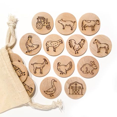 handmade gift wooden match game for kids Farm Animal Matching, Farm Animals Games, Lézervágott Fa, Animal Matching Game, Game Wood, Toddler Stocking Stuffers, Toy Fort, 3d Karakter, Memory Match Game