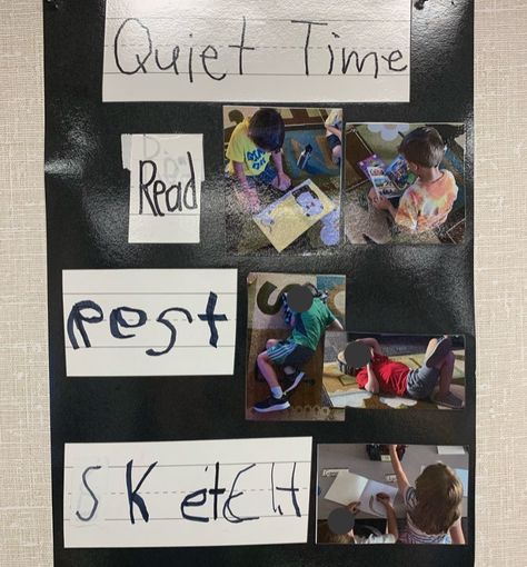 Haylie | Kindergarten on Instagram: “Do you have Quiet Time? It is one of our favorite times of the day! 15 minutes of “voices off” allows us to rest our brains and get ready…” Quiet Time Activities For Kindergarten, Times Of The Day, Responsive Classroom, Quiet Time Activities, Quiet Activities, Kindergarten Resources, Social Emotional Skills, Morning Meeting, Emotional Skills