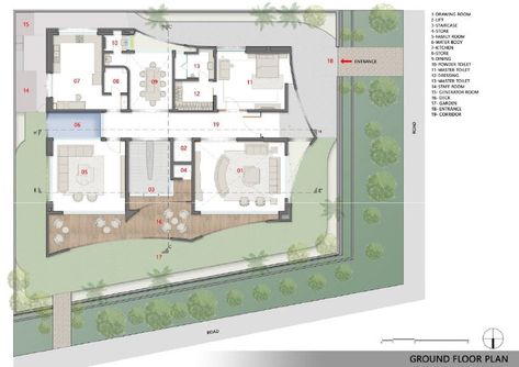 Mirai House, Villa Layout, Sanjay Puri Architects, Sanjay Puri, Architecture Design Competition, India House, Desert Climate, India Architecture, Hot Desert