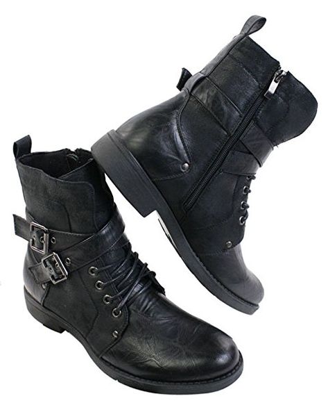 Mens Punk Rock Goth Elmo Ankle Boots Brown Black Leather Buckle: Amazon.co.uk: Shoes & Bags Mens Gothic Boots, Goth Shoes Men, Steampunk Outfit Men, Mens Biker Boots, Black Buckle Boots, Costume Inspirations, Character Wardrobe, Black Boots Men, Goth Guys