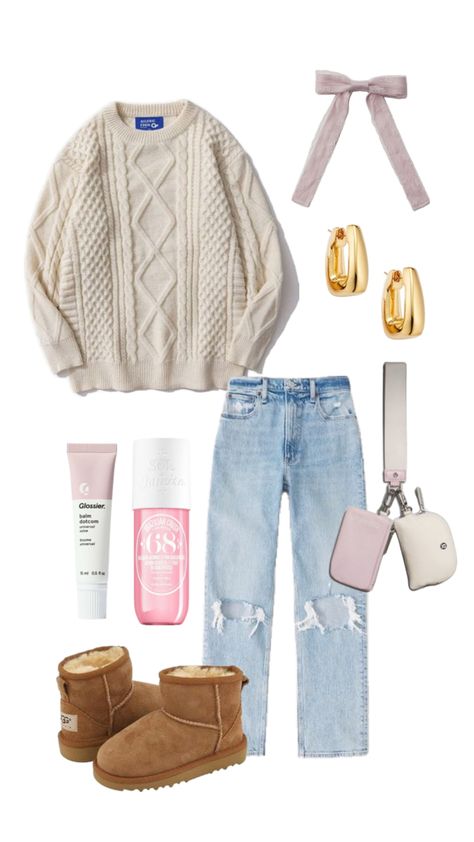 casual sweater outfit idea Easy Outfits To Recreate, Uggs Fits, Ugh Outfit, Ugg Slipper, Cute Jumpers, Fit Board, Fall School, Modesty Outfits, Outfits To Recreate