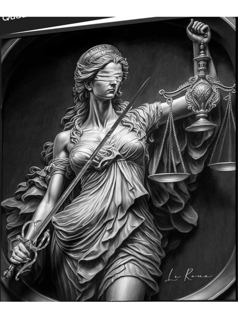 Angel Of Justice Tattoo, Cool Statues, Themis Tattoo, Lady Justice Tattoo, Justice Sculpture, Nemesis Tattoo, Blind Justice, Lady Justice Statue, Justice Tattoo