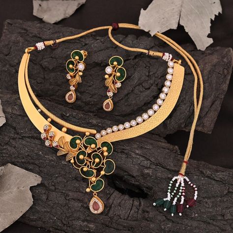 Visit Sumangalam Gold Jewellery Store in Jaipur for unique & antique Jewellery for bride.

☎️Call us or whatsapp us on: 8279062000

Create a traditional look this wedding season with this gorgeous fusion necklace and the astounding earrings. 
Perfect Jewellery for Bride in this wedding season..

#buygoldnecklaceset #goldfusionnecklaceset #antiquedesign #bridaljewellery #stunninglook #exclusivecollection #jewelleryforanyoccassion #sumangalamjewellersinjaipur #jewellerystoreinjaipur Jewellery For Bride, Beautiful Wedding Jewelry, Gold Bridal Necklace, Antique Necklaces Design, New Gold Jewellery Designs, Gold Earrings Models, Fancy Jewelry Necklace, Modern Gold Jewelry, Online Gold Jewellery