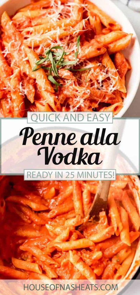 Penne Alla Vodka Vodka Penne Pasta, Vodka Penne, Penne Alla Vodka Recipe, Bolognese Sauce Recipe, Italian Sausages, Penne Alla Vodka, Roasted Red Pepper Sauce, Alla Vodka, Pan Seared Chicken