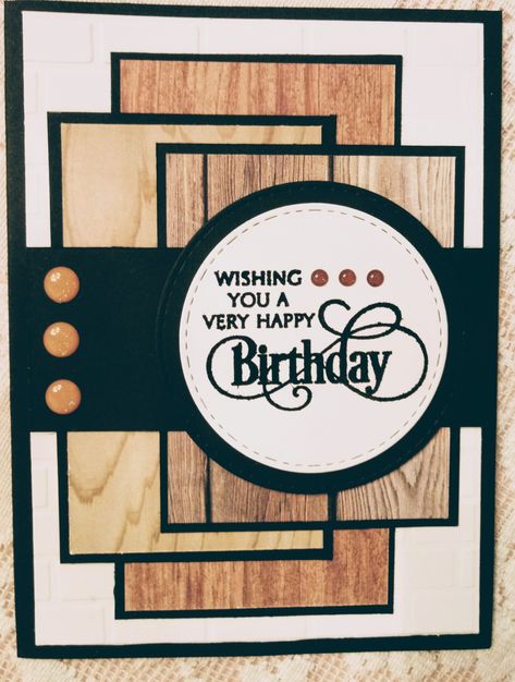 wood grain Masculine Cards Handmade, Diy Greeting Cards, Cards For Men, Homemade Greeting Cards, Masculine Birthday Cards, Birthday Cards For Boys, Bday Cards, Boy Cards, Get Crazy