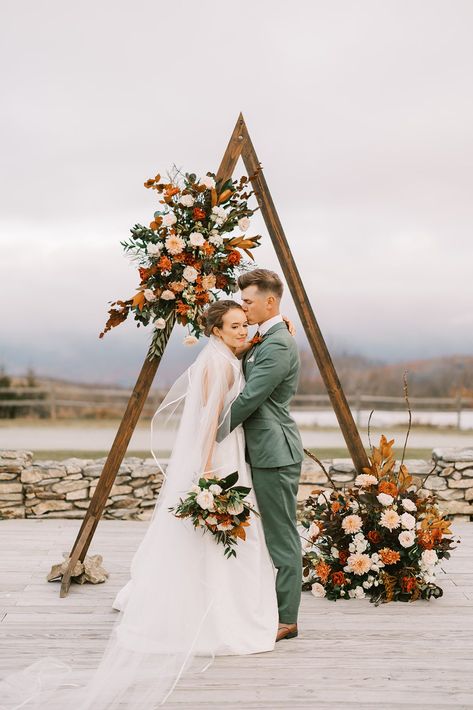 Wedding Arch Ideas Colorful, A Frame Wedding Arch, Mountain Wedding Arch, A Frame Wedding, Wedding Arch Flowers, Arch Flowers, Wedding Plan, Frame Wedding, Fall Wedding Flowers