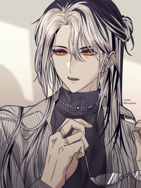 White Hair Men, Long Hair Drawing, White Hair Anime Guy, Anime Boy Long Hair, Anime Guy Long Hair, Anime Long Hair, Pelo Anime, Cyborgs Art, Cool Anime Guys