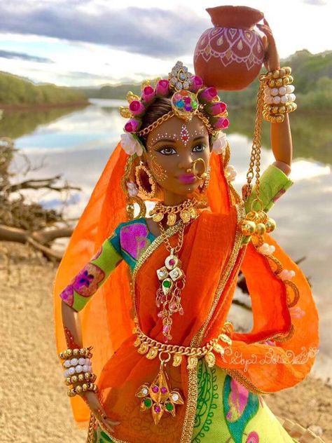 Indian Barbie Doll, Barbie India, Indian Barbie, Natural Hair Doll, Barbies Pics, Indian Dolls, Barbie Doll Clothing Patterns, Barbie Diorama, Bride Dolls