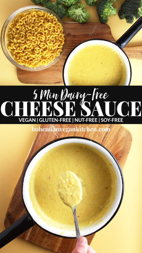 Vegan Cheese Sauce Nut Free, Dairy Free Cheese Sauce, Dairy Free Cheese Recipe, Gluten Free Cheese Sauce, Vegan Cheese Sauce Recipe, Pasta Veggies, Non Dairy Cheese, Vegan Staples, Vegan Cheese Sauce