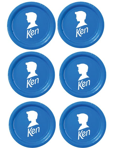 Ken Birthday Party, Ken Cake, Blue Birthday Party, Blue Birthday Parties, Barbie Party, Disposable Plates, Blue Birthday, Party Cups, Dessert Plates