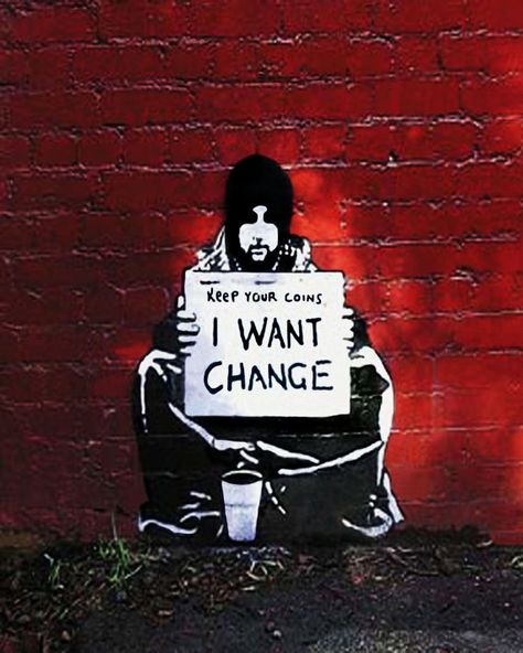 Street Art Quotes, Banksy Artwork, Street Art Banksy, Protest Art, Graffiti Words, Banksy Graffiti, Banksy Art, Banksy Canvas, Art Graffiti