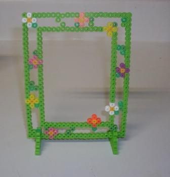 Completed Project: Perler Bead Frames Picture #1 Cool Frames, Bead Templates, Bead Frames, Easy Perler Bead Patterns, Melty Bead Patterns, Pearl Beads Pattern, 3d Perler Bead, Perler Bead Templates, Diy Perler Bead Crafts