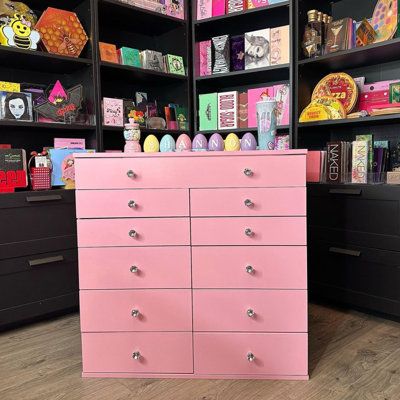 Hardware Resources 10 Compartment Jewelry Organizer Tray & Reviews | Wayfair Slay Station, Organization For Bedroom, Pink Drawer Organizer, Makeup Storage Cabinet, Pink Makeup Organizers, Cheap Pink Cosmetic Storage With Multiple Compartments, White Dresser Pink Drawers, Vanity Essentials, Vanity Pink