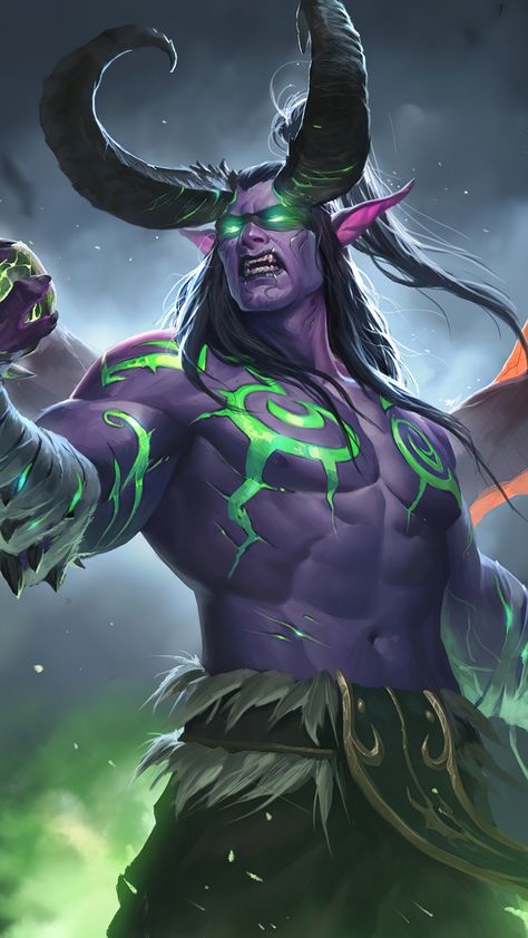 Wow Illidan, World Of Warcraft 3, World Of Warcraft Game, Illidan Stormrage, Warcraft Movie, World Of Warcraft Characters, Warcraft Characters, Warcraft Iii, Warcraft Art