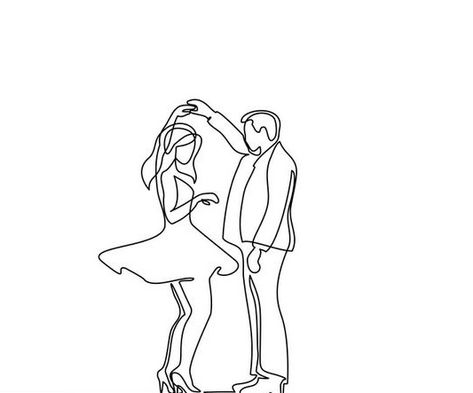 Dancing Couple Drawing, Cartoon Drawing Images, Dancing Drawing, Line Drawing Tattoos, Wire Wall Art, Black And White Couples, American Girl Doll Furniture, Dancing Drawings, Easy Love Drawings