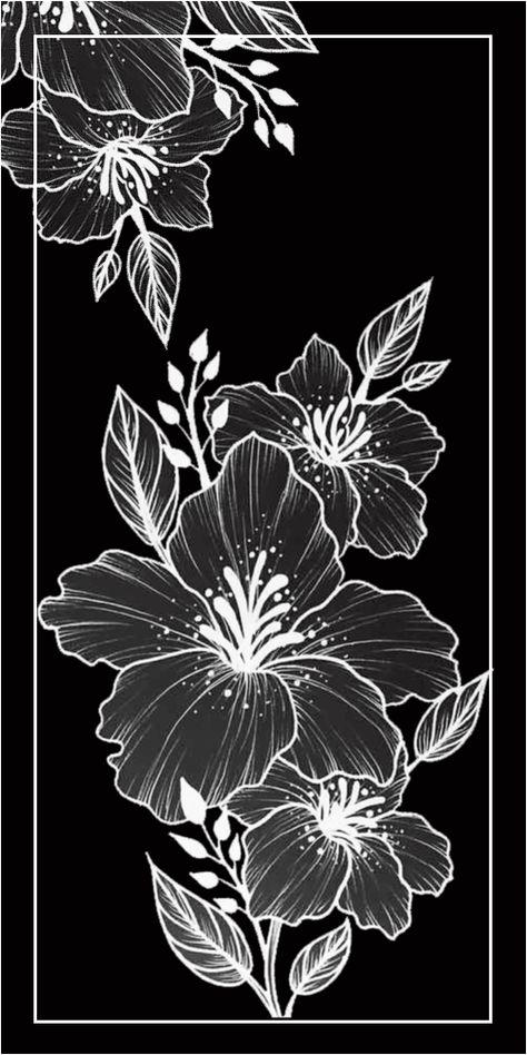 Black Background Painting, Scratchboard Art, Black Paper Drawing, Scratch Art, White Drawing, Background Drawing, Paper Drawing, Flower Art Painting, Black Paper