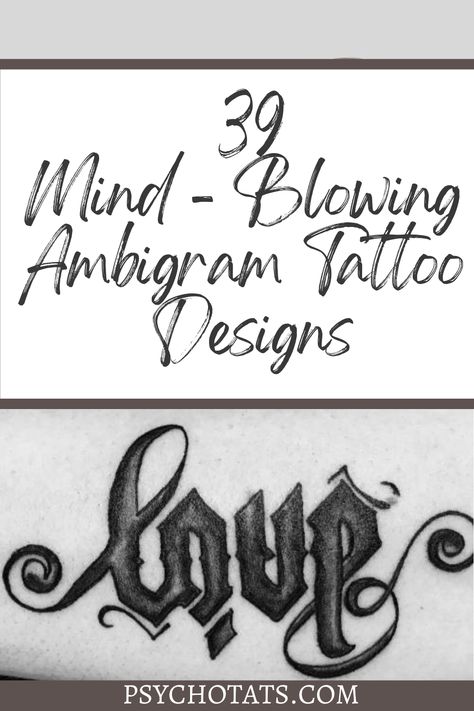 Ambigram Tattoos Rotten To The Core Tattoo, Ambergram Tattoos Words, 2nd Chance Tattoo, Ambigrams Tattoo Ideas, Ambigram Tattoo Ideas For Women, Selflove Tattoo Words, Perspective Tattoo Design, Symbolic Tattoos With Meaning Unique, Unique Word Tattoos