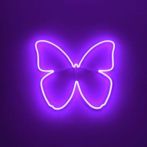 Neon Lilac Aesthetic, Neon Purple Butterfly Aesthetic, Neon Pfp Aesthetic, Purple Neon Lights Aesthetic, Neon Purple Pfp, Light Pink Messenger Icon, Neon Wallpaper Purple, Neon Purple Butterfly, Purple Neon Aesthetic Wallpaper